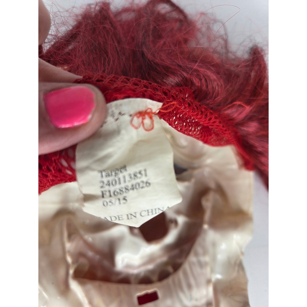Scary Evil Clown Halloween Mask Red Hair Big Teeth Horror Costume Killer Klown - Picture 7 of 8